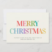 Moderner Regenbogen Frohe Weihnachten Kleines Unte (Vorderseite)