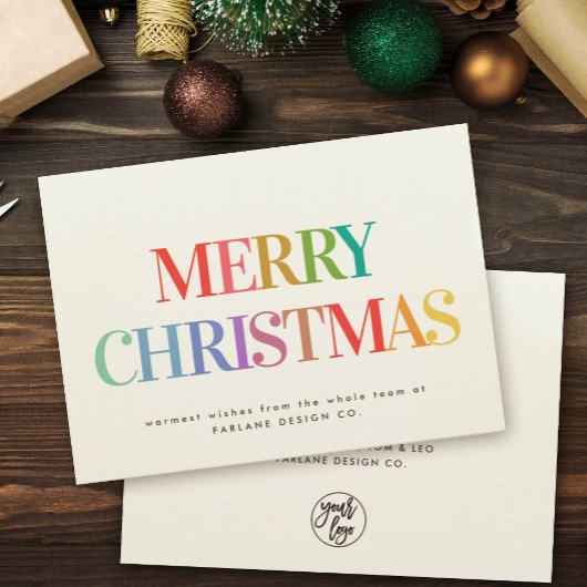 Moderner Regenbogen Frohe Weihnachten Kleines Unte