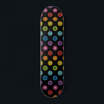 Moderner Regenbogen-Glitzer-Dot-Shimmer-Muster Skateboard<br><div class="desc">Dieses moderne Design zeichnet sich durch ein farbenprächtiges Regenbogen-Glitzer-Punktmuster #Skate #skateboard #skateboard #skateboarding #Skater #sports #fun #outdoor #rainbow #Glitzer #girly #pride aus</div>