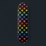 Moderner Regenbogen-Glitzer-Dot-Shimmer-Muster Skateboard<br><div class="desc">Dieses moderne Design zeichnet sich durch ein farbenprächtiges Regenbogen-Glitzer-Punktmuster #Skate #skateboard #skateboard #skateboarding #Skater #sports #fun #outdoor #rainbow #Glitzer #girly #pride aus</div>