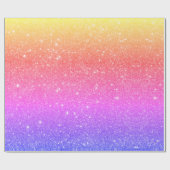 Moderner Regenbogen-Glitzer Geschenkpapier (Flach)