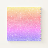 Moderner Regenbogen-Glitzer hausgemacht mit Liebe Notizblock (Rückseite)