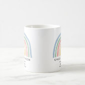 Moderner Regenbogen in Aquarellfarbe niedlich farb Kaffeetasse (Mittel)