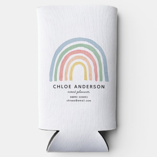 Moderner Regenbogen in Aquarellfarbe niedlich farb Selters Dosenkühler (Vorderseite)