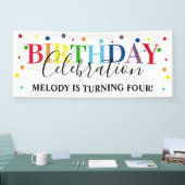 Moderner Regenbogen Jegliche altersbedingte Feier  Banner (Messe)