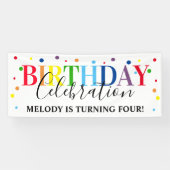 Moderner Regenbogen Jegliche altersbedingte Feier  Banner (Horizontal)