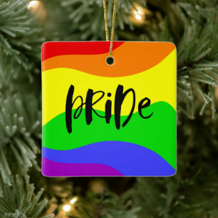 Moderner Regenbogen Keramikornament