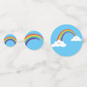 Moderner Regenbogen Konfetti (Rückseiten)