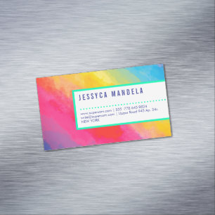 Moderner Regenbogen Magnetische Visitenkarte
