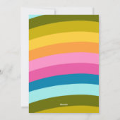 Moderner Regenbogen Merry und Bright Feiertagskarte (Rückseite)