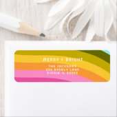 Moderner Regenbogen Merry und Bright Vertikal (Insitu)