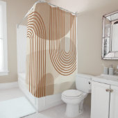 Moderner Regenbogen Mitte des Jahrhunderts Duschvorhang (Beispiel)