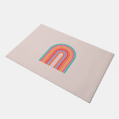 Moderner Regenbogen Mitte des Jahrhunderts Fußmatte (Schrägansicht)