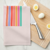 Moderner Regenbogen Mitte des Jahrhunderts Geschirrtuch (Viertel Falte)