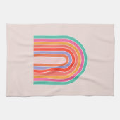 Moderner Regenbogen Mitte des Jahrhunderts Geschirrtuch (Horizontal)