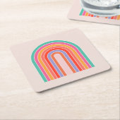 Moderner Regenbogen Mitte des Jahrhunderts Rechteckiger Pappuntersetzer (angewinkelt)