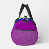 Moderner Regenbogen-Mosaik-Schriftname Duffle Bag (Rechts)