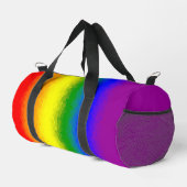 Moderner Regenbogen-Mosaik-Schriftname Duffle Bag (Rechte Ecke)