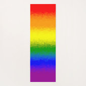 Moderner Regenbogen-Mosaik-Schriftname  Yogamatte (Rückseite)