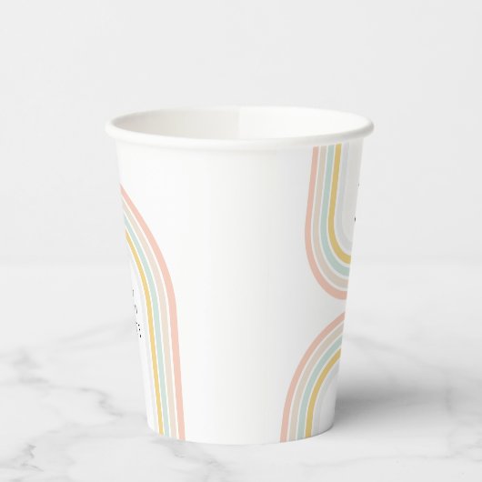 Moderner Regenbogen Pappbecher (Links)