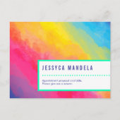 Moderner Regenbogen Postkarte (Vorderseite)