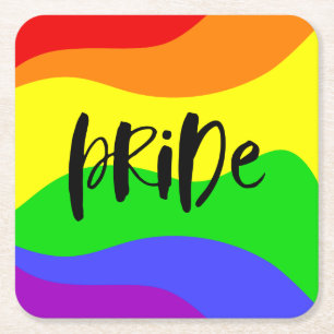 Moderner Regenbogen Rechteckiger Pappuntersetzer