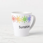 Moderner Regenbogen Sonnenschein Personalisierte L Milchtasse (Rechte Ecke)