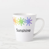 Moderner Regenbogen Sonnenschein Personalisierte L Milchtasse (Rechts)