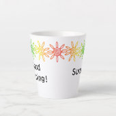 Moderner Regenbogen Sonnenschein Personalisierte L Milchtasse (Vorderseite)