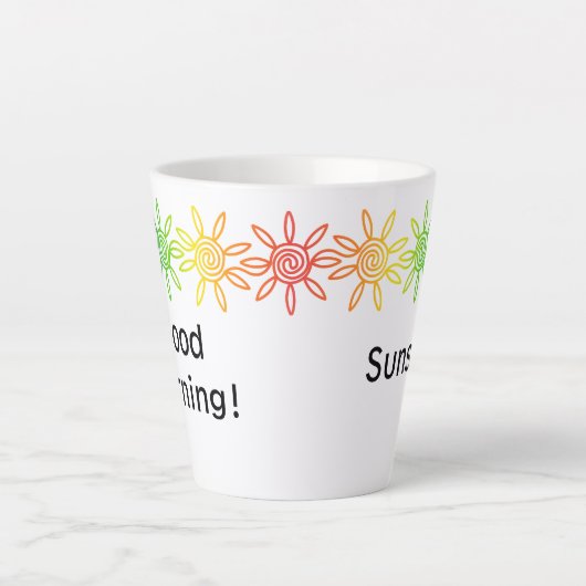 Moderner Regenbogen Sonnenschein Personalisierte L Milchtasse (Vorderseite)
