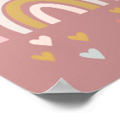 Moderner Regenbogen und Herz glauben an Einhörner  Poster (Ecke)