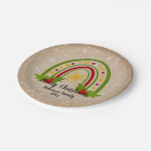 Moderner Regenbogen Weihnachten 20xx Jahr Text 7" Pappteller (Schrägansicht)