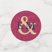 Moderner Regenbogen Weihnachtsbaum Custom Monogram Konfetti (Klein Vorderseite)