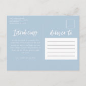 Moderner Regenbogen zur Einführung der Geburt des Ankündigungspostkarte (Rückseite)