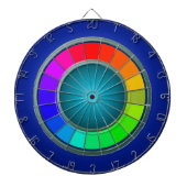 Moderner Regenbogenblauer Dartboard-Minimalismus Dartscheibe (vorne)