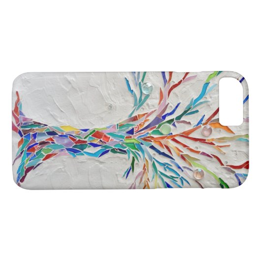 Moderner Regenbogenfarbener Baum Case-Mate iPhone Hülle (Rückseite (Horizontal))