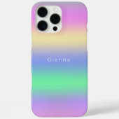 Moderner Regenbogenfarbstreifen Mit Monogramm Case-Mate iPhone Hülle (Rückseite)