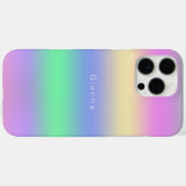Moderner Regenbogenfarbstreifen Mit Monogramm Case-Mate iPhone Hülle (Rückseite (Horizontal))