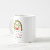 Moderner Regenbogenlehrer Danke für Ihr Geschenk Kaffeetasse (Vorderseite Links)