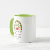 Moderner Regenbogenlehrer Danke, Geschenk C Tasse (Vorderseite Links)