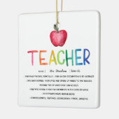 Moderner Regenbogenlehrer Danke Keramikornament (Links)