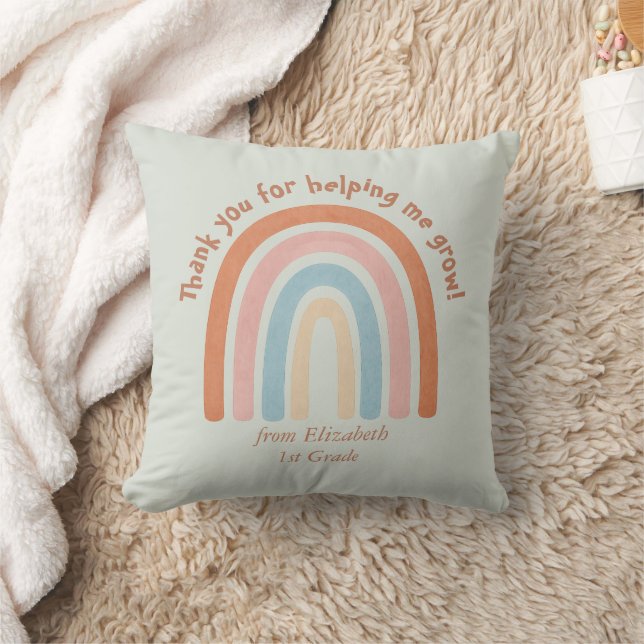 Moderner Regenbogenlehrer Danke - Kissen (Decke)