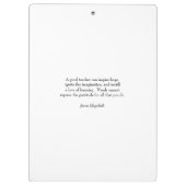 Moderner Regenbogenlehrer Danke Klemmbrett (Rückseite)