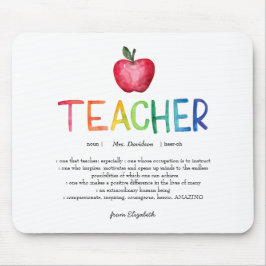 Moderner Regenbogenlehrer Danke Mousepad