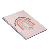 Moderner Regenbogenlehrer Danke Notizblock (Rechte Seite)