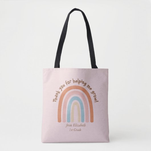 Moderner Regenbogenlehrer Danke - Tasche (Vorderseite)