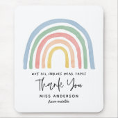 Moderner Regenbogenlehrer danken Ihnen geschenk m Mousepad (Vorne)