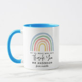 Moderner Regenbogenlehrer danken Ihnen geschenk m Tasse (Links)