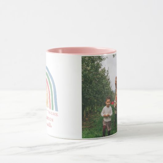 Moderner Regenbogenlehrer danken Ihnen geschenk m Tasse (Zentrum)
