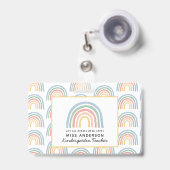Moderner Regenbogenlehrer dankt Ihnen für ein Gesc Ausweis (Vorderseite mit Ausziehbar)